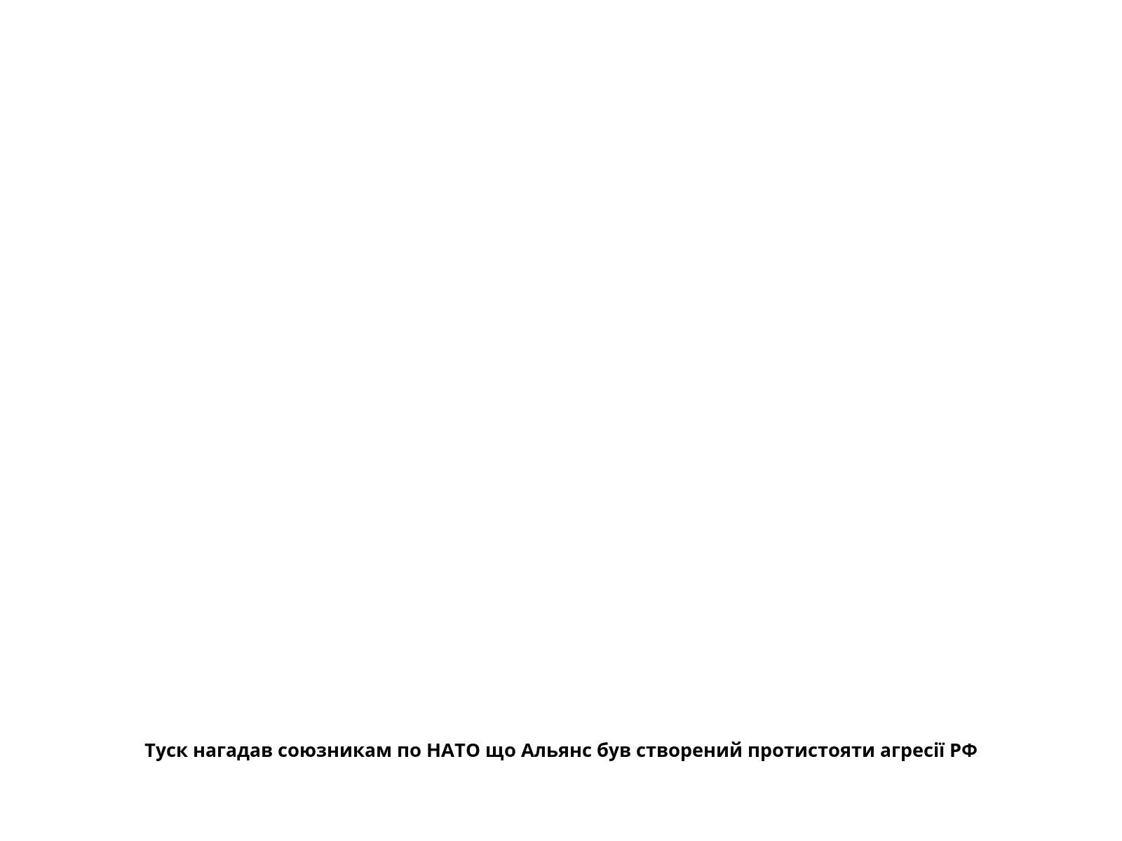 Туск нагадав союзникам по НАТО що Альянс був створений протистояти агресії РФ