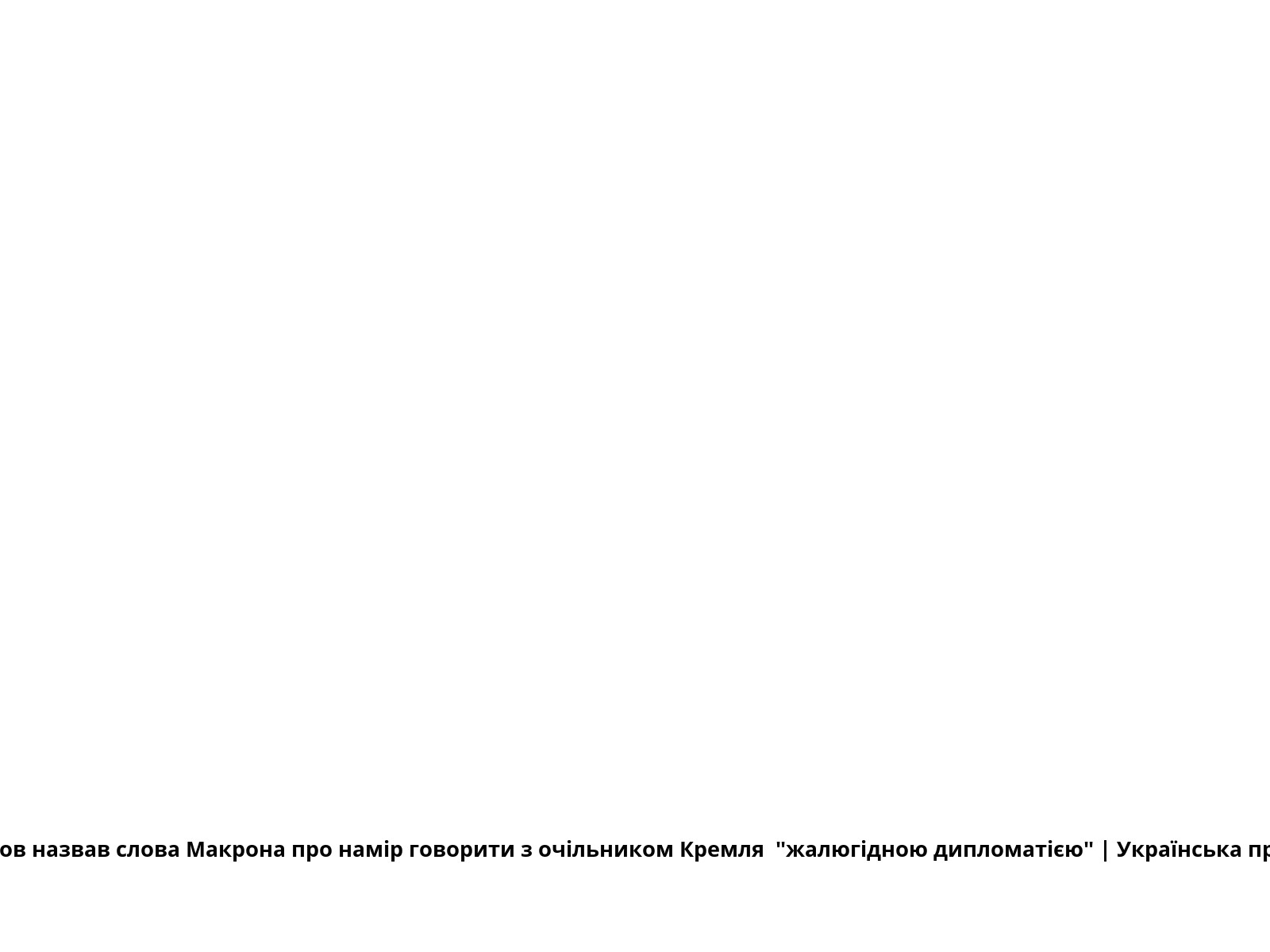 Лавров назвав слова Макрона про намір говорити з очільником Кремля  "жалюгідною дипломатією" | Українська правда