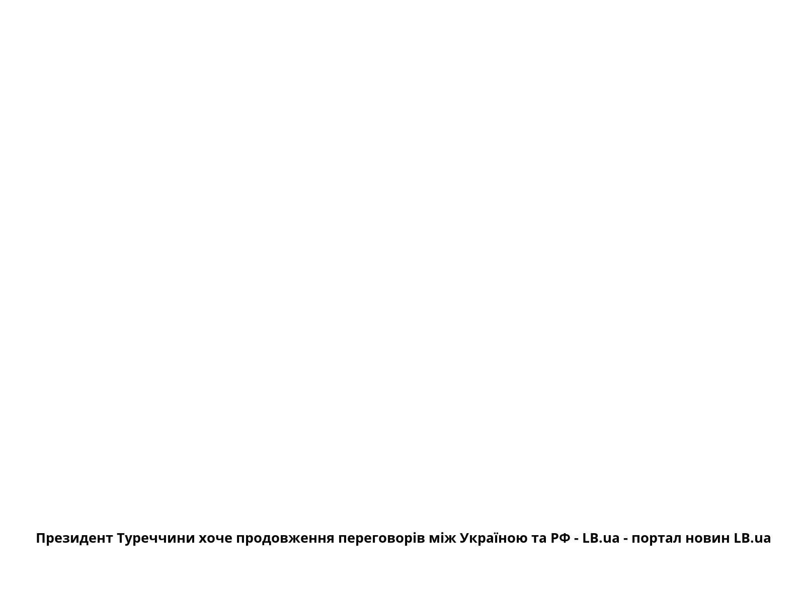 Президент Туреччини хоче продовження переговорів між Україною та РФ - LB.ua - портал новин LB.ua