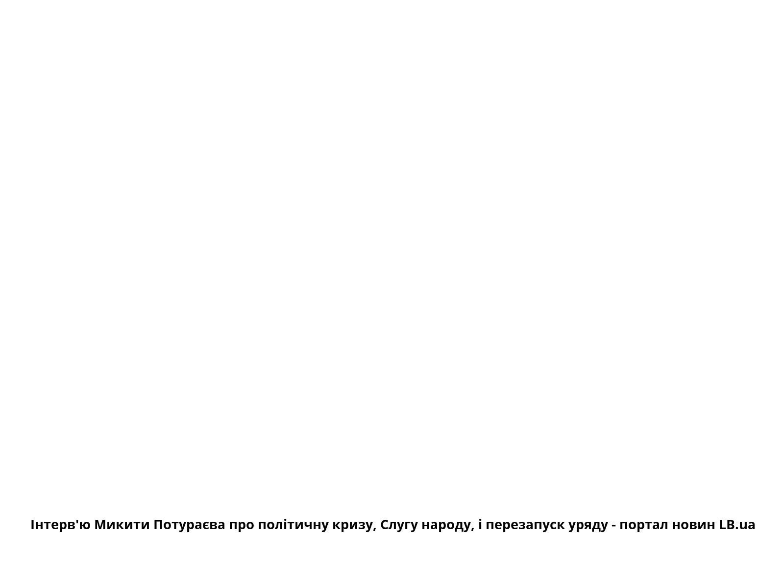 Інтерв&#039;ю Микити Потураєва про політичну кризу, Слугу народу, і перезапуск уряду - портал новин LB.ua