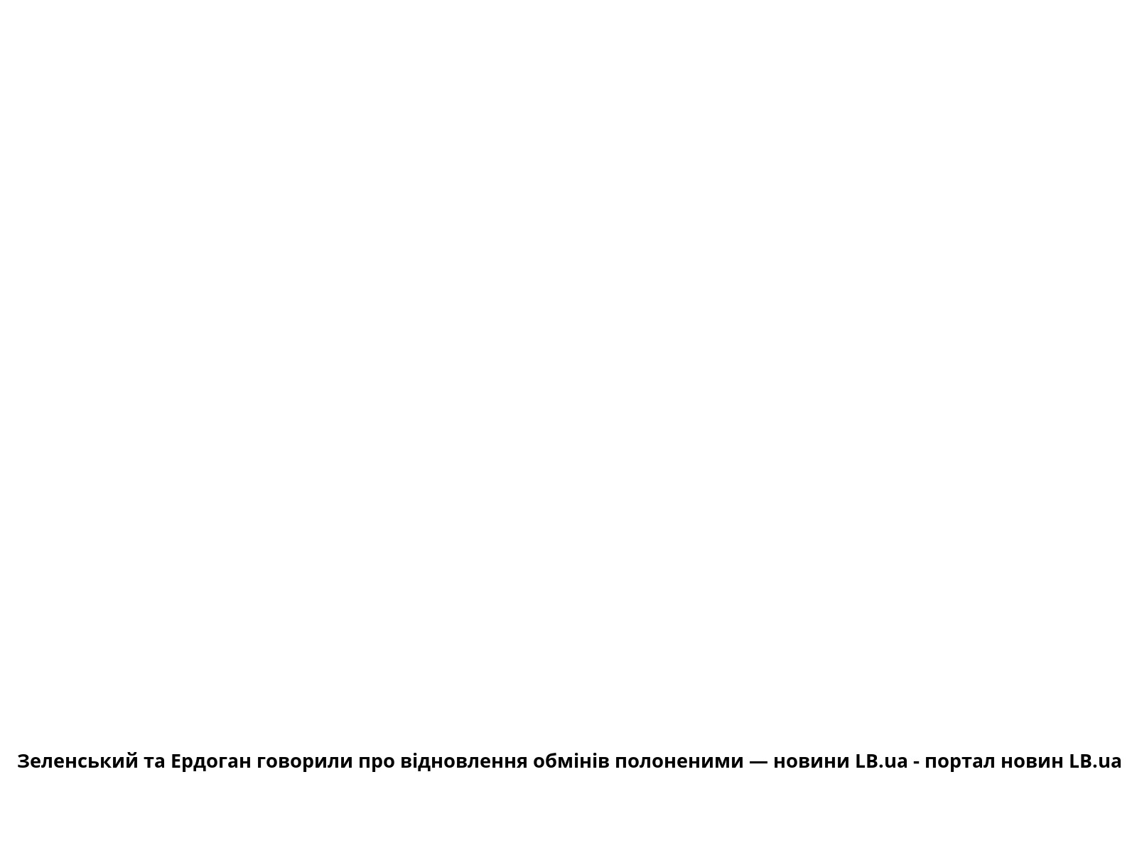 Зеленський та Ердоган говорили про відновлення обмінів полоненими — новини LB.ua - портал новин LB.ua