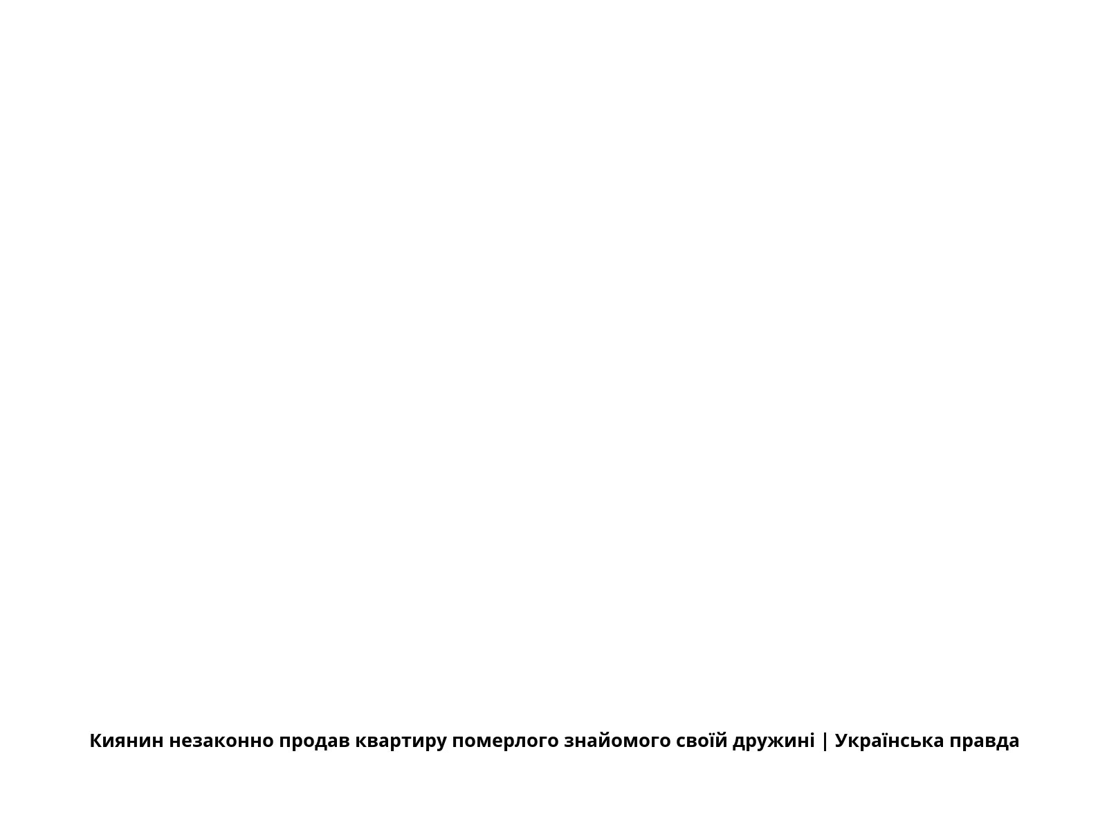Киянин незаконно продав квартиру померлого знайомого своїй дружині | Українська правда