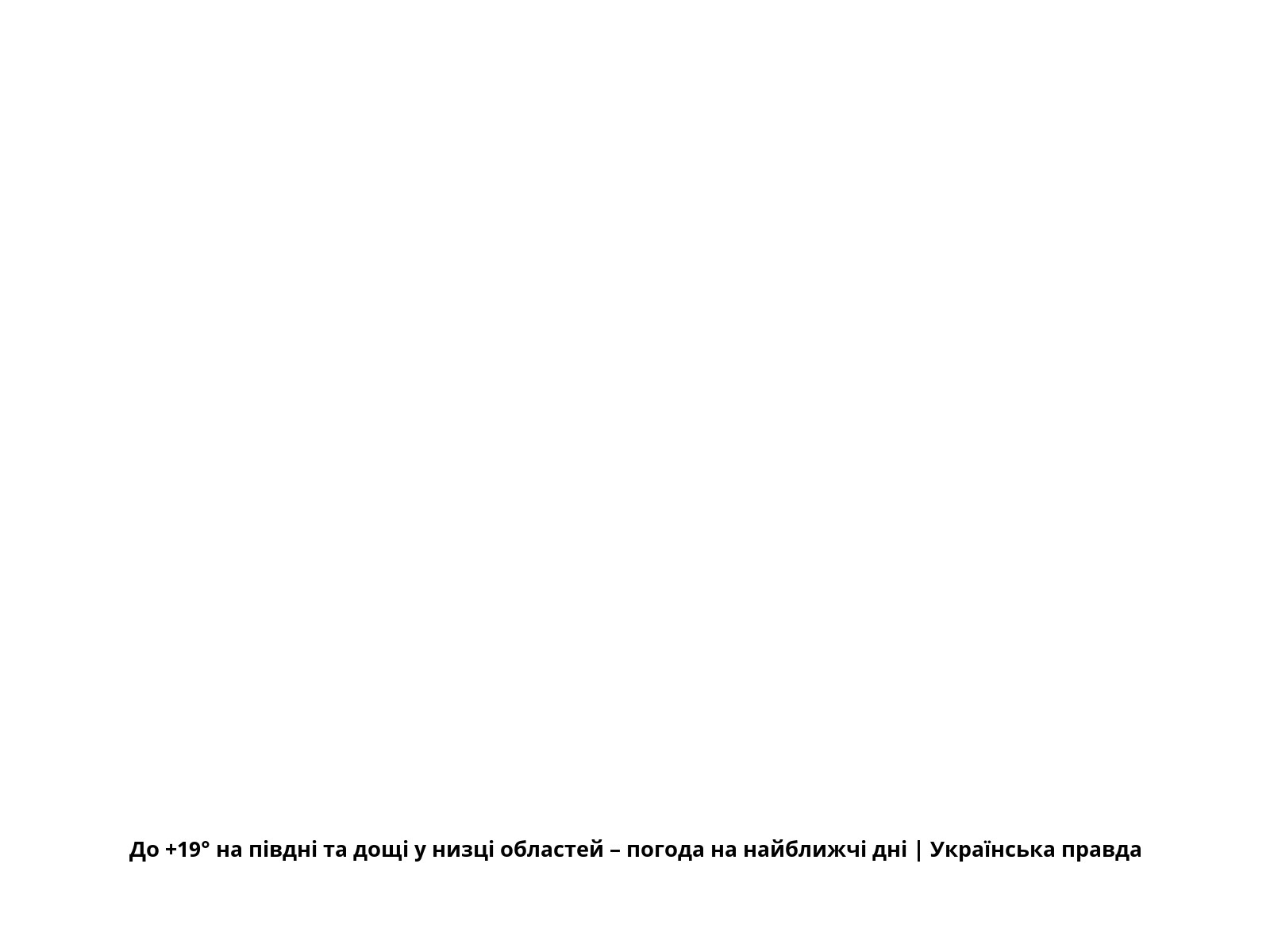 До +19° на півдні та дощі у низці областей – погода на найближчі дні | Українська правда