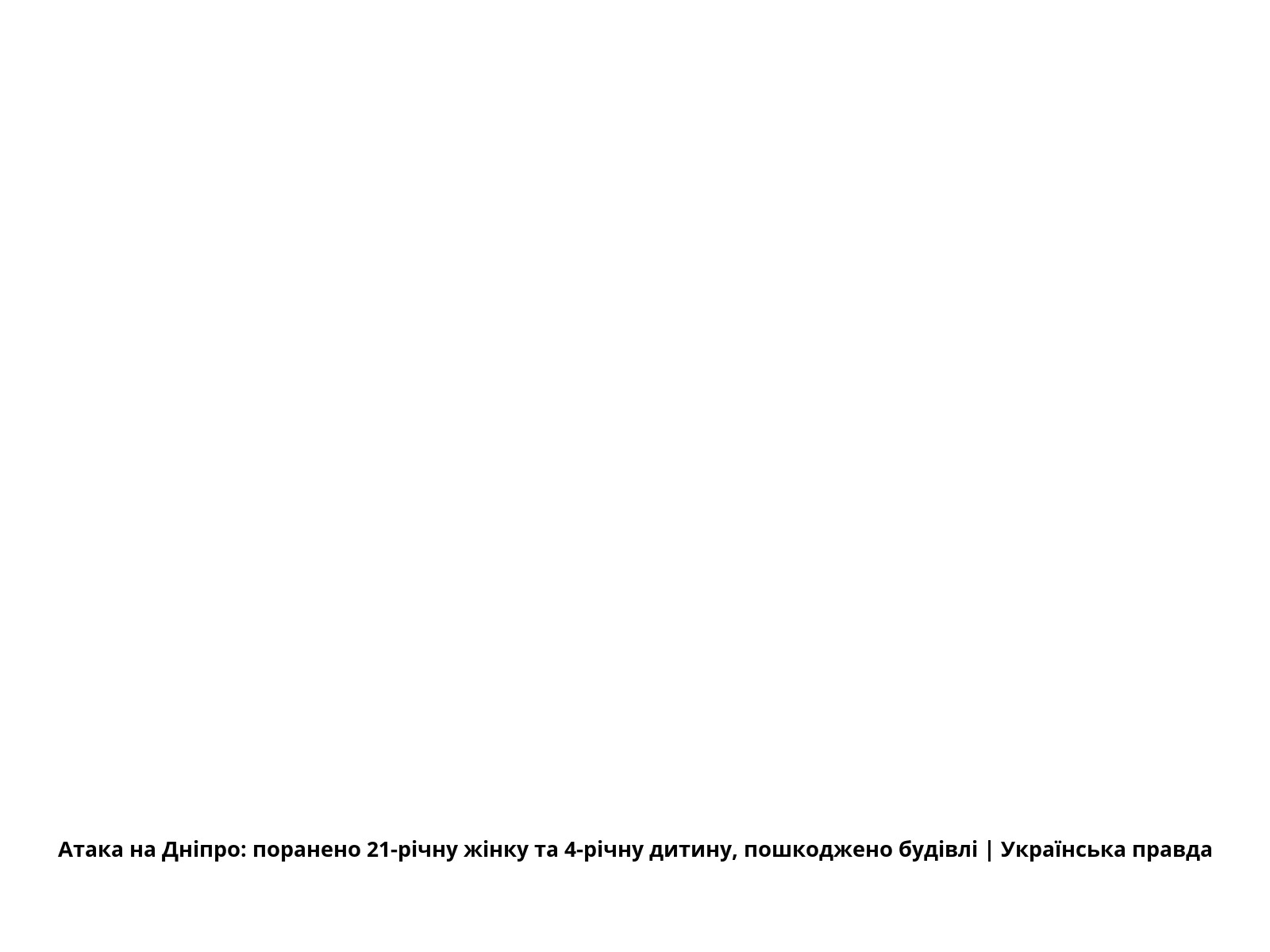 Атака на Дніпро: поранено 21-річну жінку та 4-річну дитину, пошкоджено будівлі | Українська правда